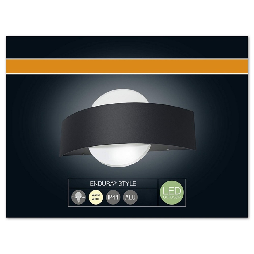 Osram - LED Zunanja stenska svetilka ENDURA LED/11W/230V IP44 črna IP44