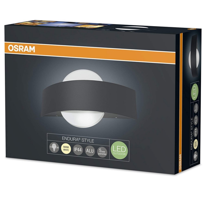 Osram - LED Zunanja stenska svetilka ENDURA LED/11W/230V IP44 črna IP44
