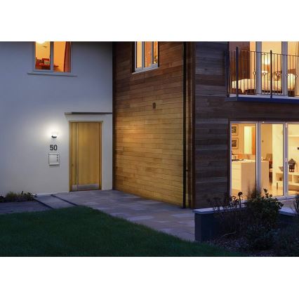 Osram - LED Zunanja stenska svetilka s senzorjem ENDURA LED/7W/230V črna