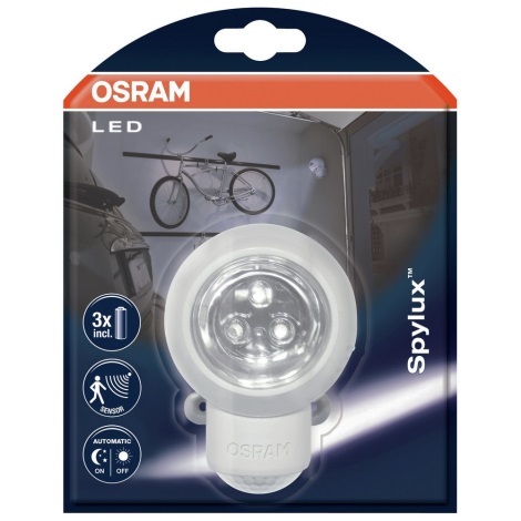 Osram - LED Zunanja stenska svetilka s senzorjem SPYLUX 1xLED/0,3W/4,5V