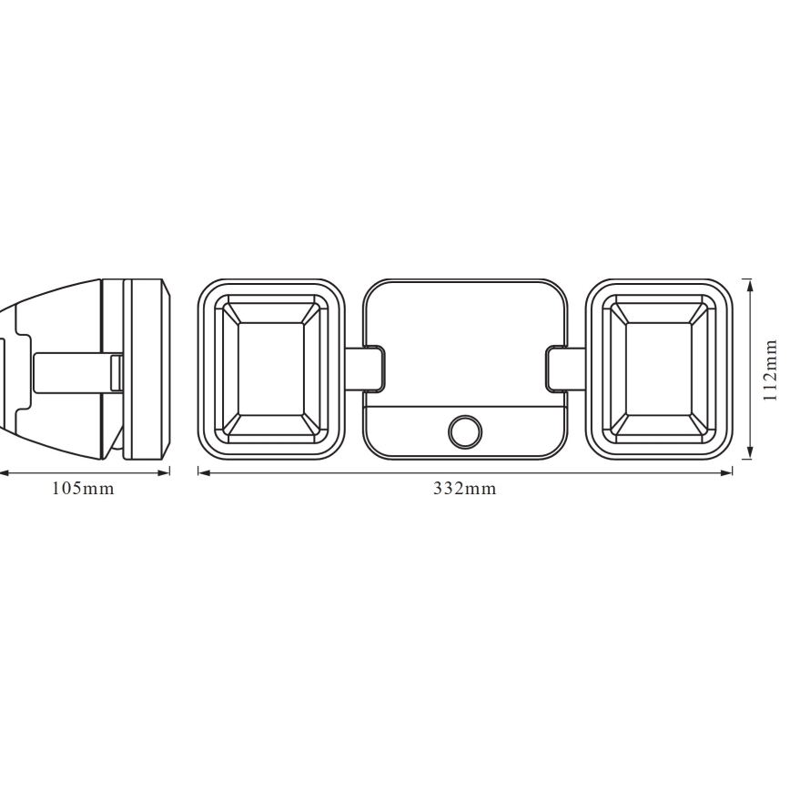 Osram - LED zunanji stenski reflektor s senzorjem BATTERY 2xLED/5W/4xD IP54