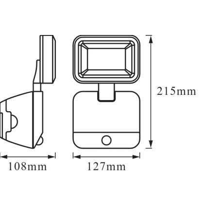 Osram - LED zunanji stenski reflektor s senzorjem BATTERY LED/4W/4xD IP54