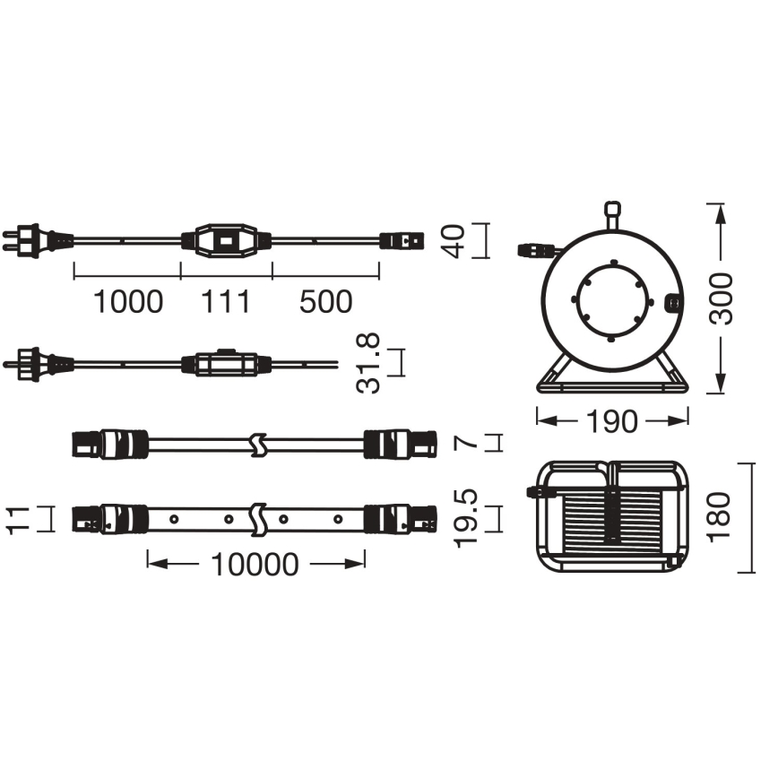 Osram - LED zunanji trak FLEX 10m LED/70W/230V IP65