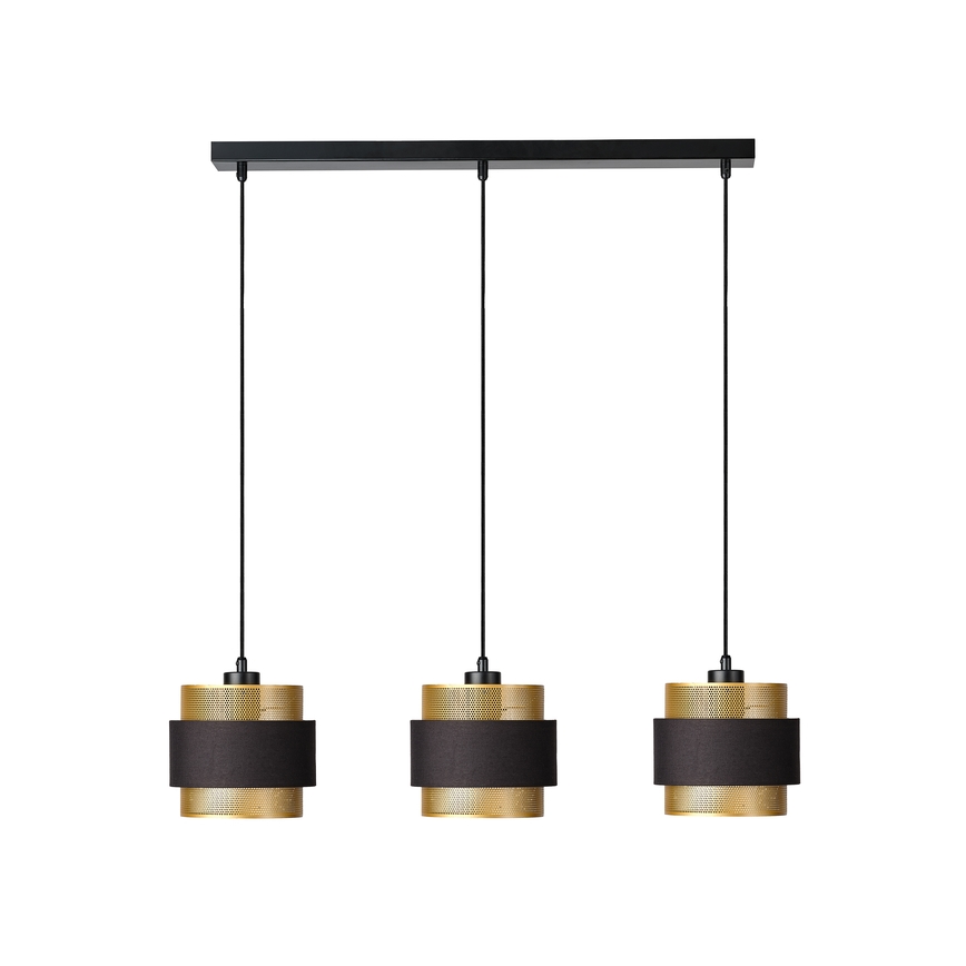 Osram - Lestenec na jeklenem lanku DECOR HORNET 3xE27/10W/230V črna/zlata