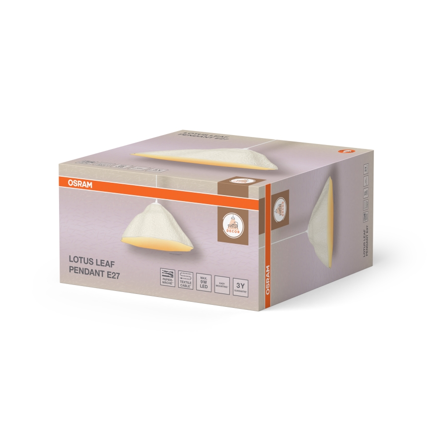 Osram - Lestenec na kabelu LOTUS LEAF 1xE27/9W/230V, premer 39,6 cm