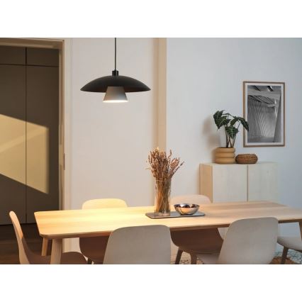 Osram - Lestenec na kablu DECOR FLYING MUSHROOM 1xE27/25W/230V Ø 50 cm črna