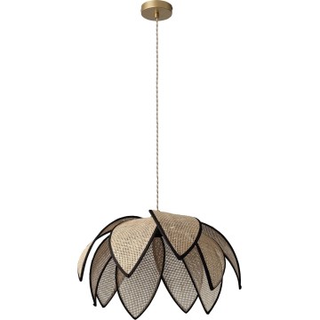 Osram - Lestenec na kablu DECOR RATTAN 1xE27/15W/230V premer 48 cm bež/črna