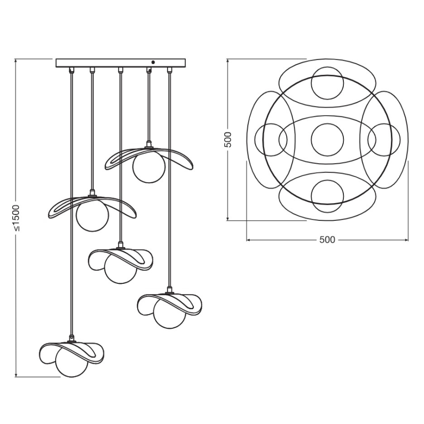 Osram - Lestenec na lanku DECOR PEARL 5xG9/5W/230V bež