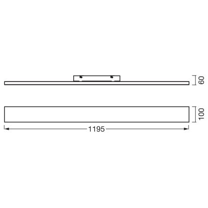 Osram - Nadometni LED panel PLANON LED/30W/230V 3000K 10x120 cm bela
