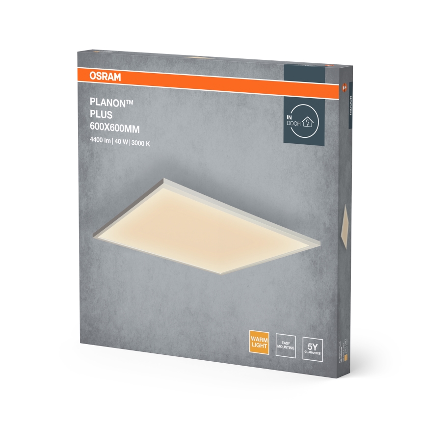 Osram - nadometni LED panel PLANON, LED/40W/230V, 59,5x59,5 cm, bela