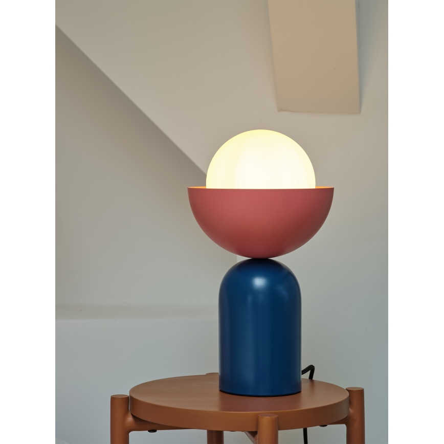 Osram - Namizna svetilka DECOR BOWL 1xE14/25W/230V modra/rožnata