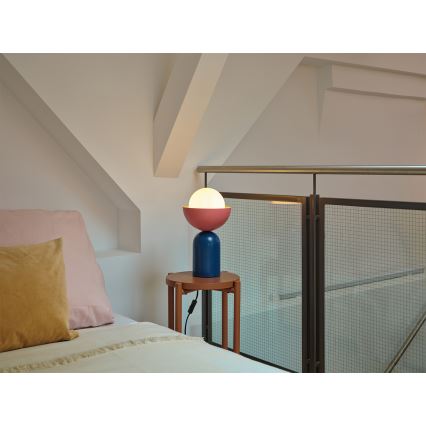 Osram - Namizna svetilka DECOR BOWL 1xE14/25W/230V modra/rožnata