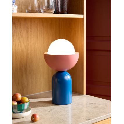 Osram - Namizna svetilka DECOR BOWL 1xE14/25W/230V modra/rožnata