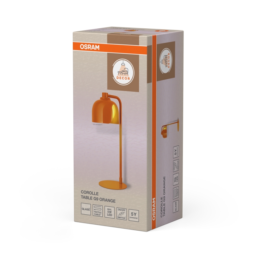 Osram - Namizna svetilka DECOR COROLLE 1xG9/20W/230V oranžna