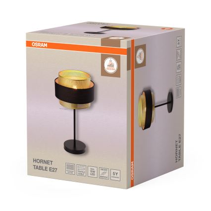 Osram - Namizna svetilka DECOR HORNET 1xE27/10W/230V črna/zlata