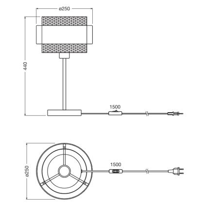 Osram - Namizna svetilka DECOR HORNET 1xE27/10W/230V črna/zlata