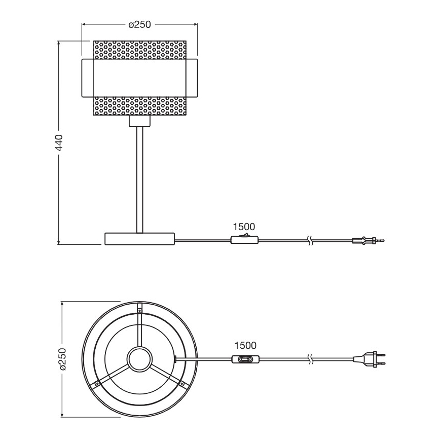 Osram - Namizna svetilka DECOR HORNET 1xE27/10W/230V črna/zlata