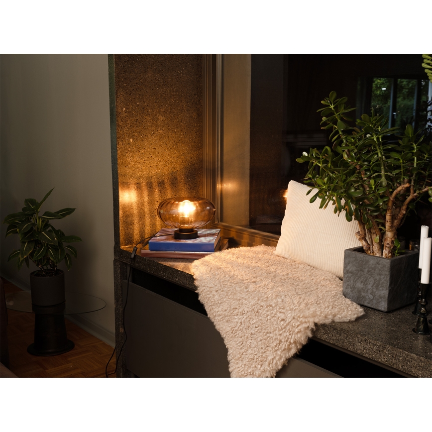 Osram - Namizna svetilka DECOR SMOKE 1xE27/12W/230V črna/dimno siva