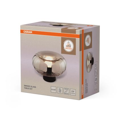 Osram - Namizna svetilka DECOR SMOKE 1xE27/12W/230V črna/dimno siva
