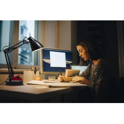 Osram - Namizna svetilka DESK LINE 1xE27/11W/230V črna