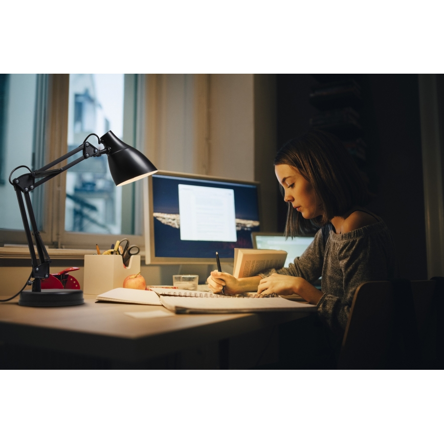 Osram - Namizna svetilka DESK LINE 1xE27/11W/230V črna