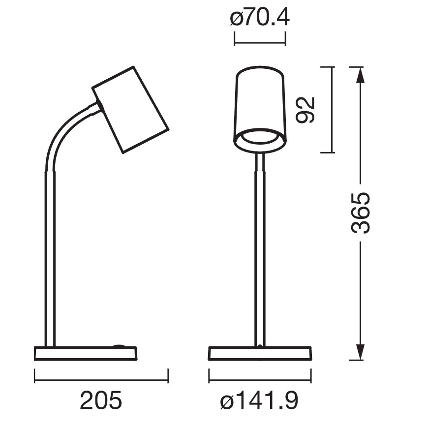 Osram - Namizna svetilka DESK LINE 1xGU10/9W/230V bela