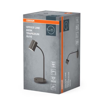 Osram - Namizna svetilka DESK LINE 1xGU10/9W/230V siva