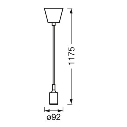 Osram - Napajalni kabel PENDULUM BELL 1xE27/15W/230V bela