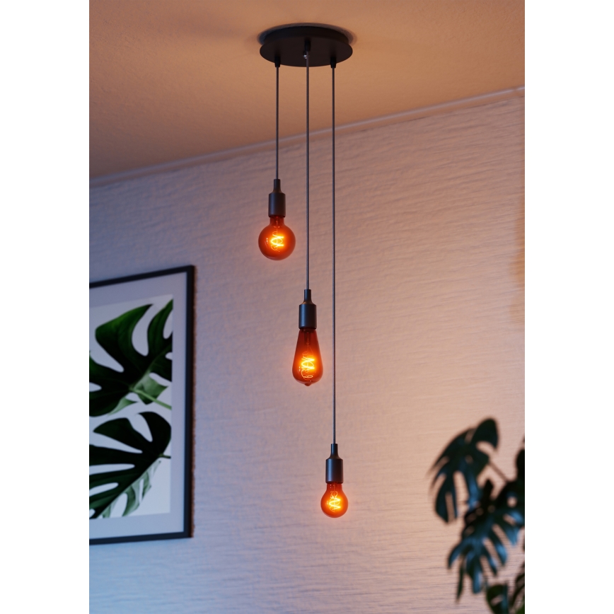 Osram - Napajalni kabel PENDULUM BELL 1xE27/15W/230V črna