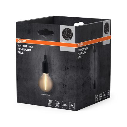 Osram - Napajalni kabel PENDULUM BELL 1xE27/15W/230V črna