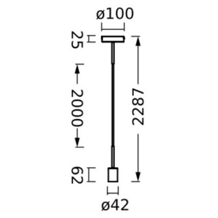 Osram - Napajalni kabel PENDULUM NEEDLE 1xE27/15W/230V bež