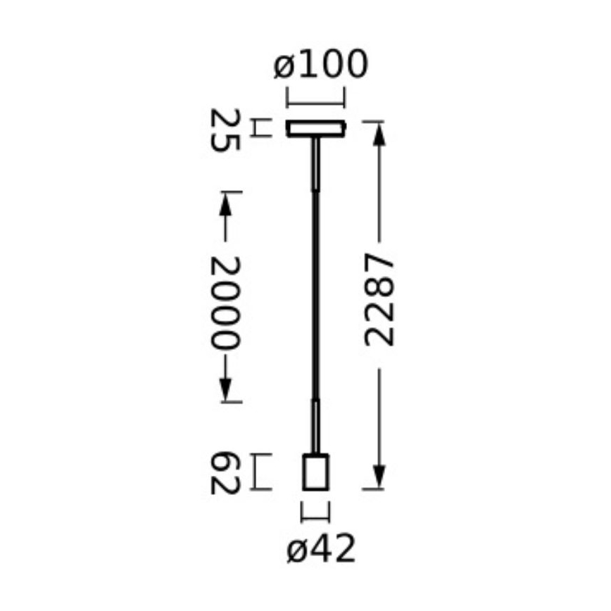 Osram - Napajalni kabel PENDULUM NEEDLE 1xE27/15W/230V bež