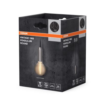 Osram - Napajalni kabel PENDULUM ROUND 1xE27/15W/230V sijajni krom