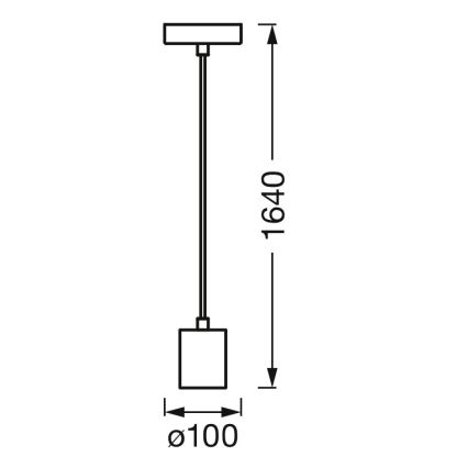 Osram - Napajalni kabel PENDULUM ROUND 1xE27/15W/230V sijajni krom