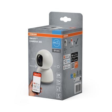 Osram - Pametna notranja kamera 360° s 2K senzorjem SMART+ 230V Wi-Fi