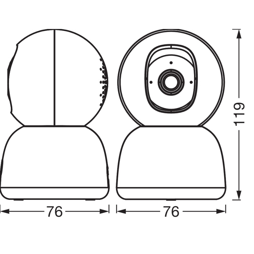 Osram - Pametna notranja kamera 360° s 2K senzorjem SMART+ 230V Wi-Fi