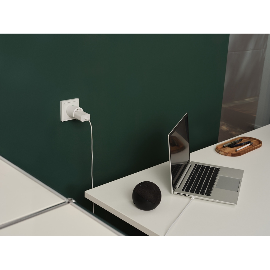 Osram - Pametna vtičnica SMART+ MATTER SCHUKO 2300W/230V/10A Wi-Fi bela