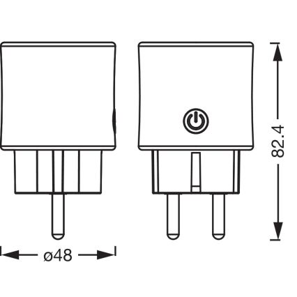 Osram - Pametna vtičnica SMART+ SCHUKO 2300W/230V/10A bela