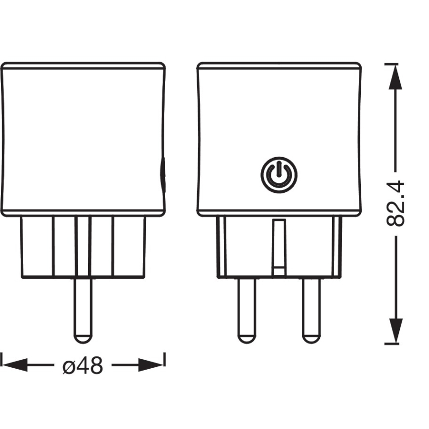 Osram - Pametna vtičnica SMART+ SCHUKO 2300W/230V/10A črna