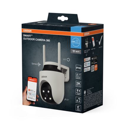 Osram - Pametna zunanja 360° kamera s 2K senzorjem SMART+ 230V IP65 Wi-Fi