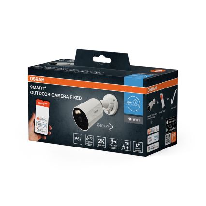 Osram - Pametna zunanja kamera s senzorjem 2K SMART+ 230V IP67 Wi-Fi
