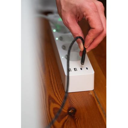 Osram - Podaljšek SMART+ 4Z tip F + 2xUSB-A + 2xUSB-C Wi-Fi