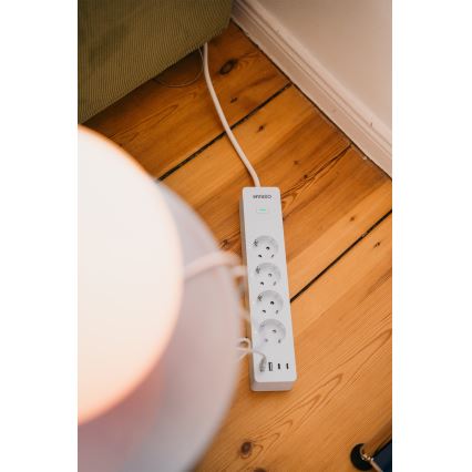 Osram - Podaljšek SMART+ 4Z tip F + 2xUSB-A + 2xUSB-C Wi-Fi