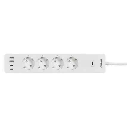 Osram - Podaljšek SMART+ 4Z tip F + 2xUSB-A + 2xUSB-C Wi-Fi