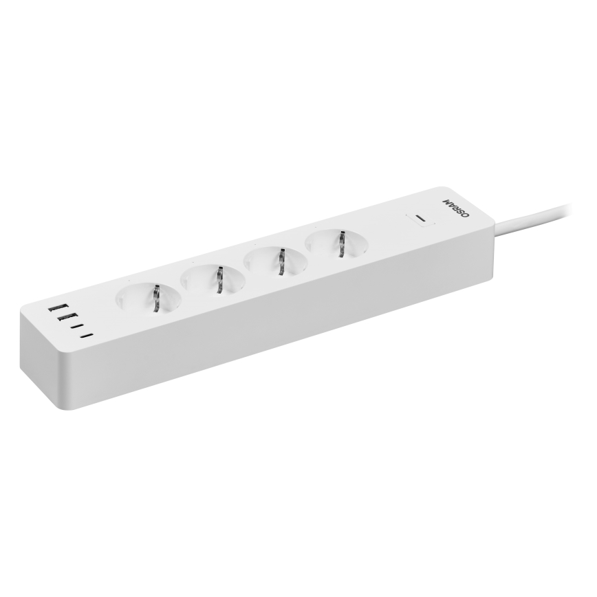 Osram - Podaljšek SMART+ 4Z tip F + 2xUSB-A + 2xUSB-C Wi-Fi