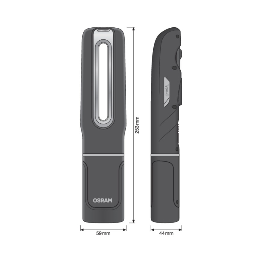 Osram - Zatemnljiva polnilna ročna svetilka LEDINSPECT MAX500 LED/16W/3,7V IP65