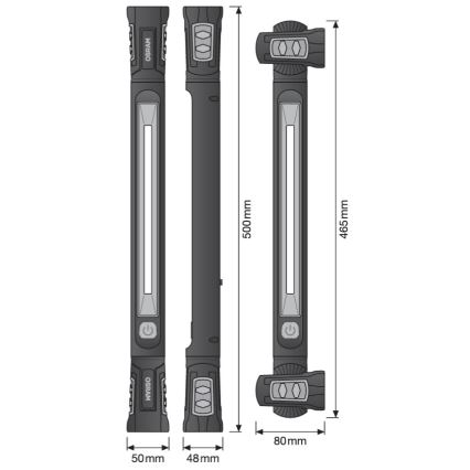 Osram - Zatemnjevalna polnilna LED-svetilka LEDINSPECT UTILITY1000 LED/19W/7,4V