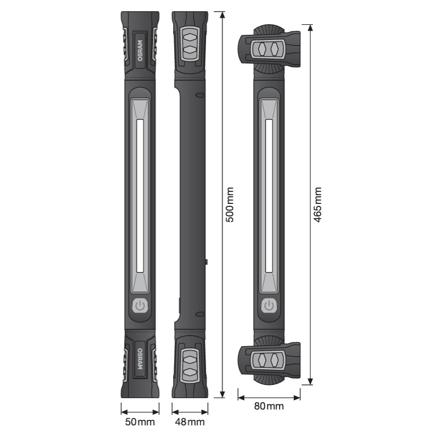 Osram - Zatemnjevalna polnilna LED-svetilka LEDINSPECT UTILITY1000 LED/19W/7,4V
