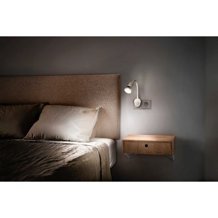 Osram - Prilagodljiva stenska svetilka PLUG TUBE FLEX 1xGU10/5W/230V bela