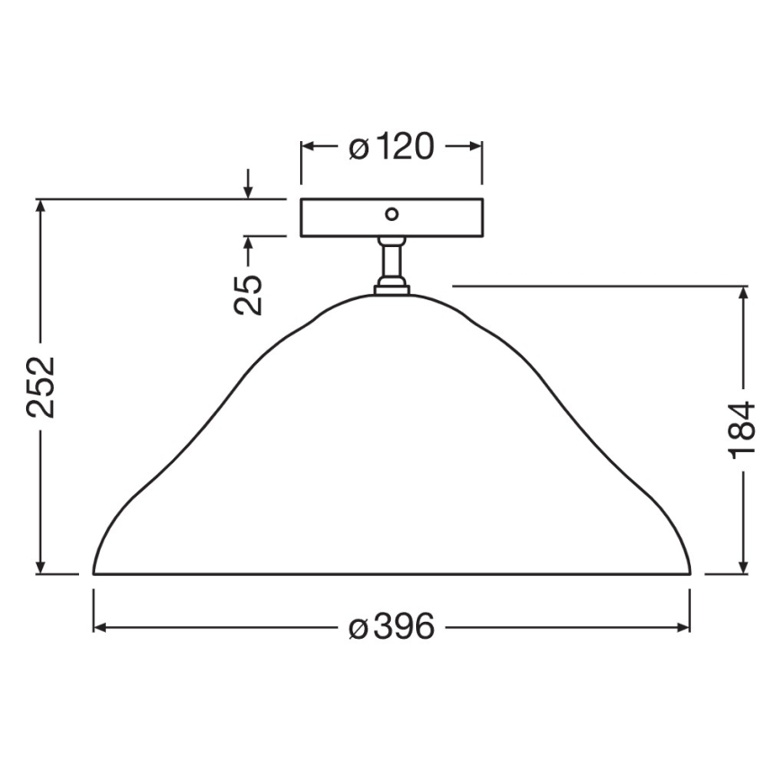 Osram - Pritrjen stropni lestenec LOTUS LEAF 1xE27/9W/230V premer 39,6 cm